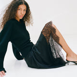 Sir Ingrid Lace Midi Skirt in Black