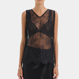 Sir Ingrid Lace Midi Skirt in Black