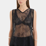 Sir Ingrid Lace Top in Black