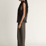 Lee Mathews Innes Organza Ruffle Top in Black