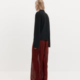 Harris Tapper Iris Shirt in Black - detail view
