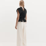 Harris Tapper Irving Trouser in Bone - detail view