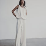 Harris Tapper Irving Trouser in Bone - styled look