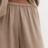 Harris Tapper Irving Trouser in Sand - styled look