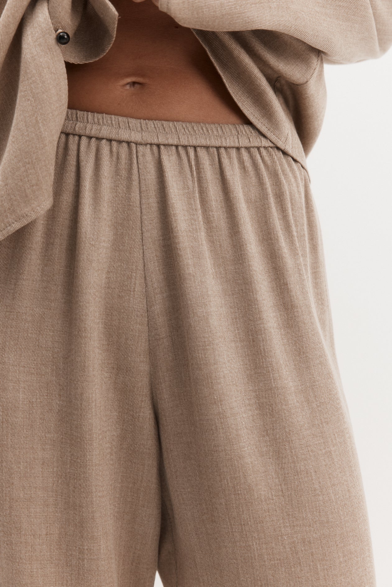 Harris Tapper Irving Trouser in Sand - styled look