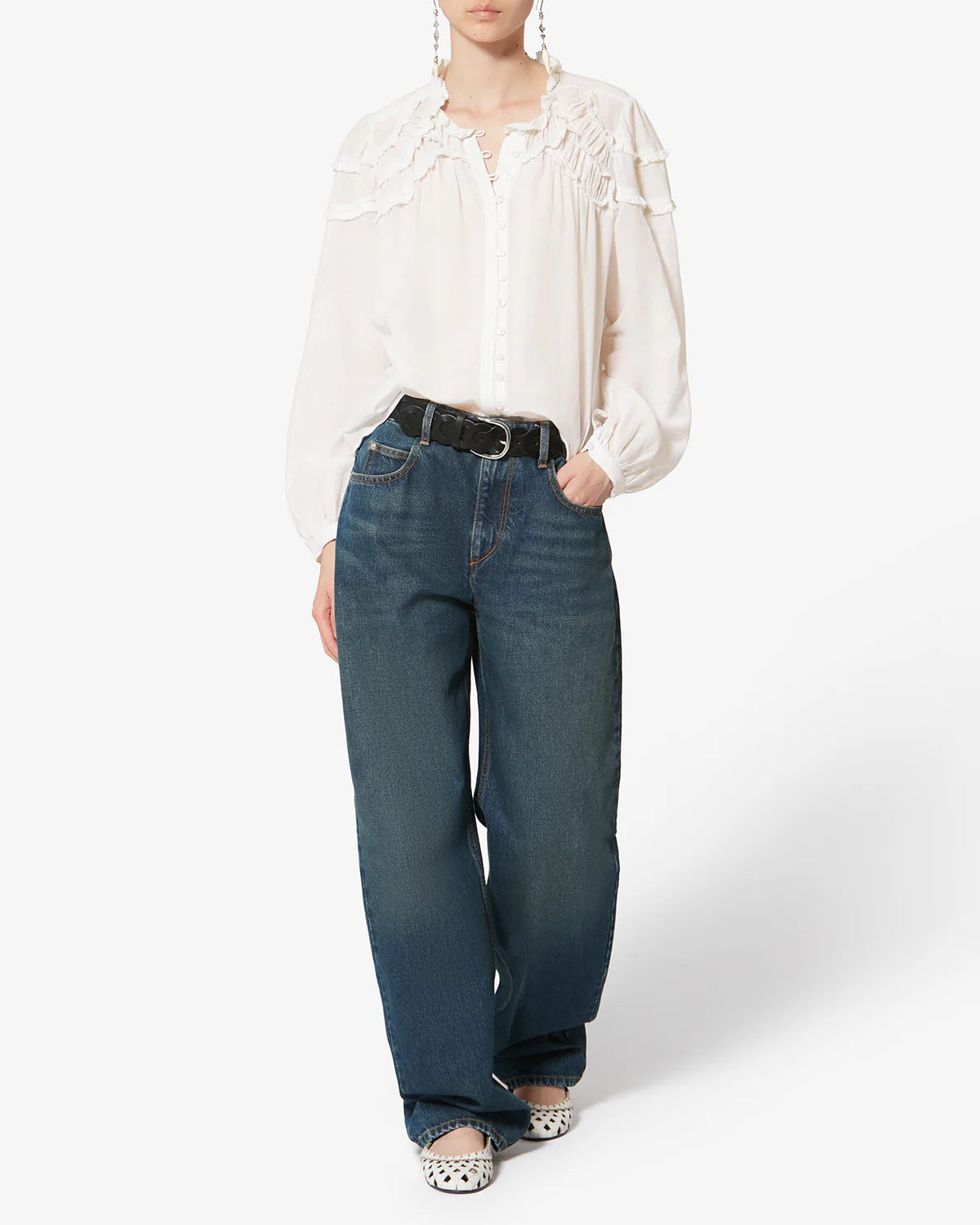 Isabel Marant Christa Top in White - side view