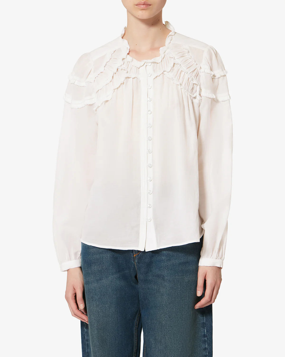Isabel Marant Christa Top in White - detail view