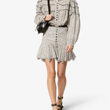 Isabel Marant Doane Top in Ecru And Black - side view