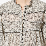 Isabel Marant Doane Top in Ecru And Black - outfit inspiration