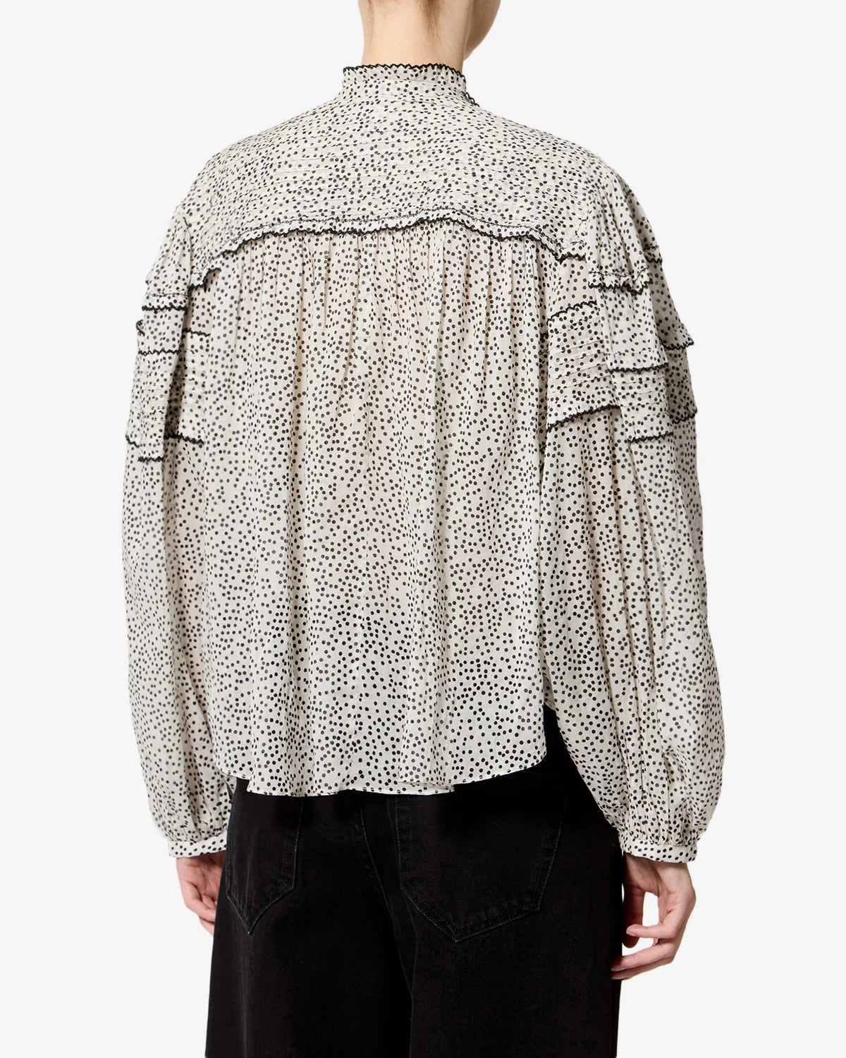 Isabel Marant Doane Top in Ecru And Black - styled look