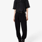 Isabel Marant Douna Top in Black - side view