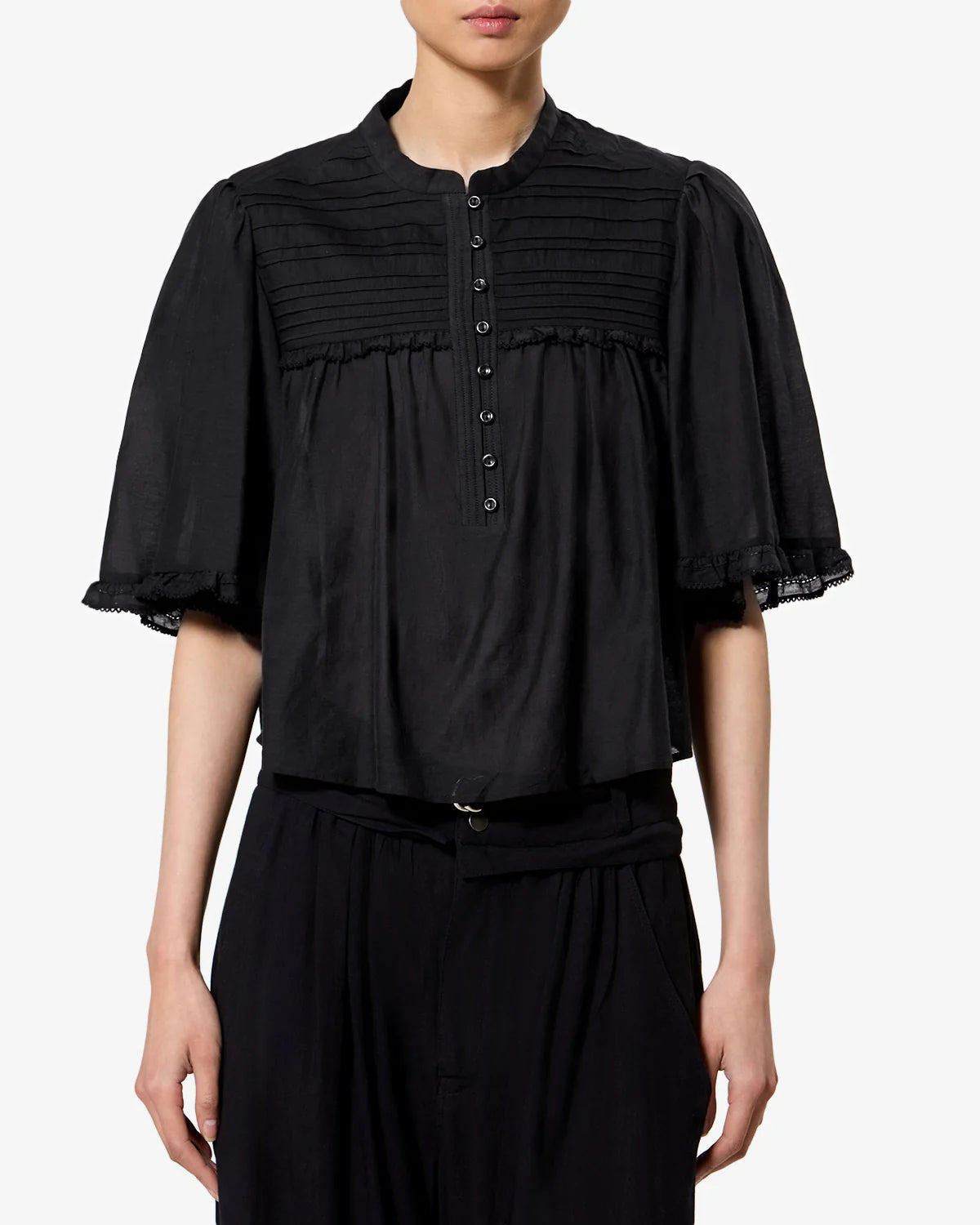 Isabel Marant Douna Top in Black - detail view