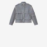 Isabel Marant Edany Jacket in Blue And White