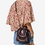 Isabel Marant Silven Mini Bag in Burgundy