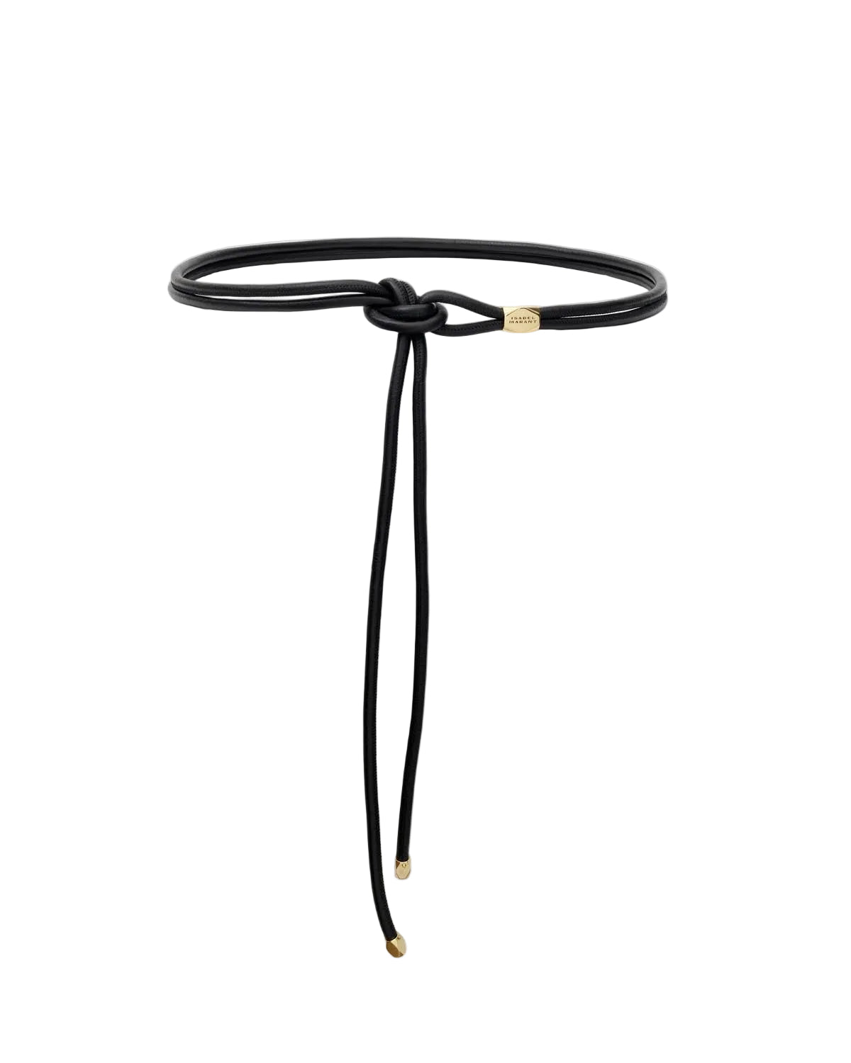 Isabel Marant Silvia Tie Belt in Black And Gold
