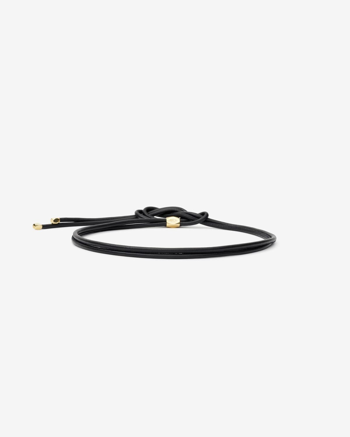 Isabel Marant Silvia Tie Belt in Black And Gold - side view