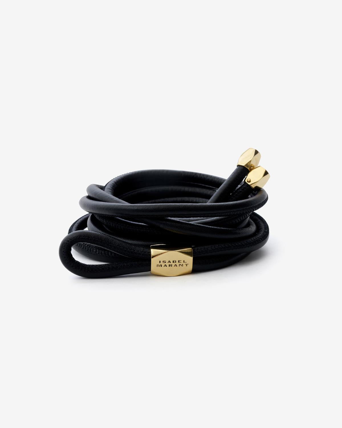 Isabel Marant Silvia Tie Belt in Black And Gold - detail view