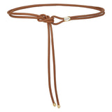 Isabel Marant Silvia Tie Belt in Cognac And Gold