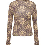 Sir Isola Long Sleeve Top in Rose Parquet Plum