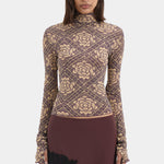 Sir Isola Long Sleeve Top in Rose Parquet Plum - outfit inspiration