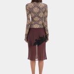 Sir Isola Long Sleeve Top in Rose Parquet Plum - styled look