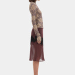 Sir Isola Long Sleeve Top in Rose Parquet Plum - detail view