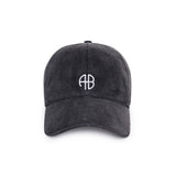 Anine Bing Jeremy Baseball Cap in Washed Smoke Grey