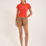 Jac and Jack Baby Tee in Rouse - side view