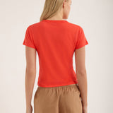 Jac and Jack Baby Tee in Rouse - close up