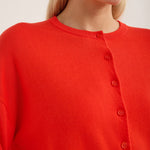Jac and Jack Drive Cardigan in Rouse - close up