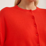 Jac and Jack Drive Cardigan in Rouse - close up