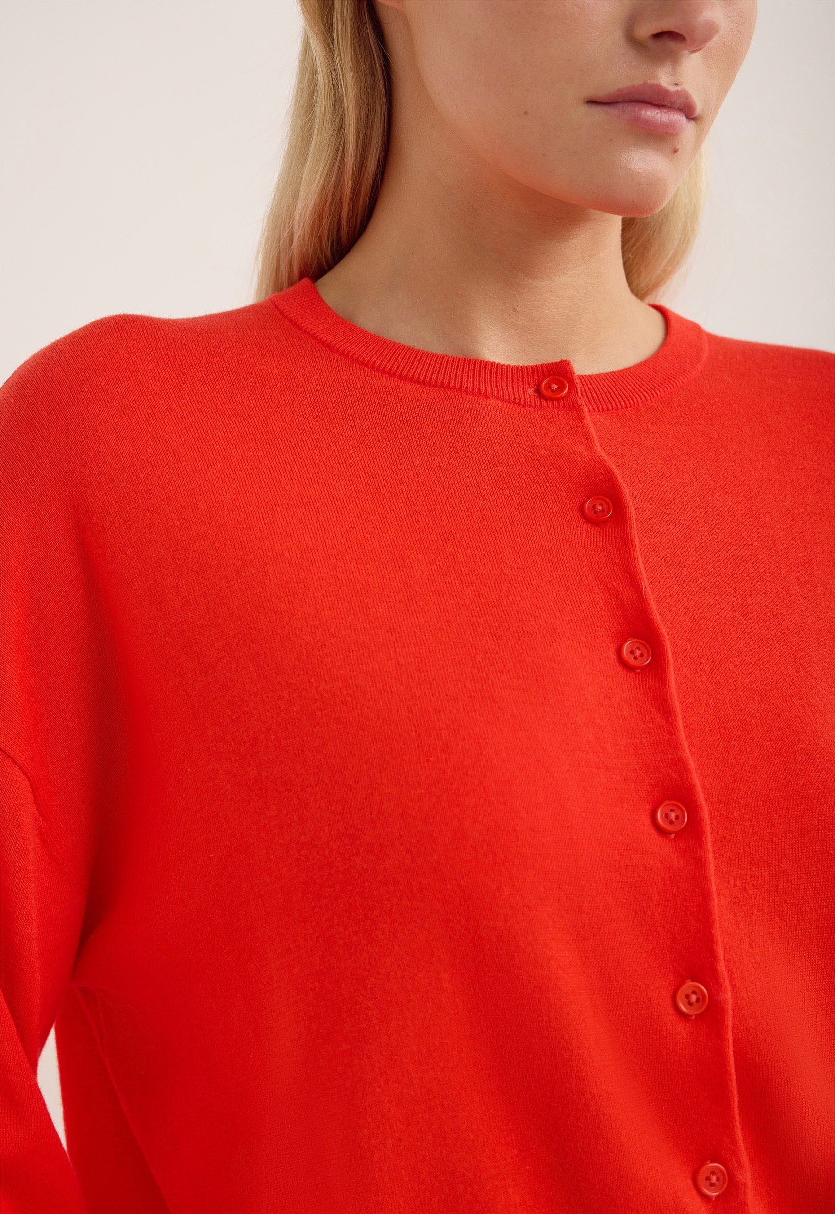 Jac and Jack Drive Cardigan in Rouse - close up