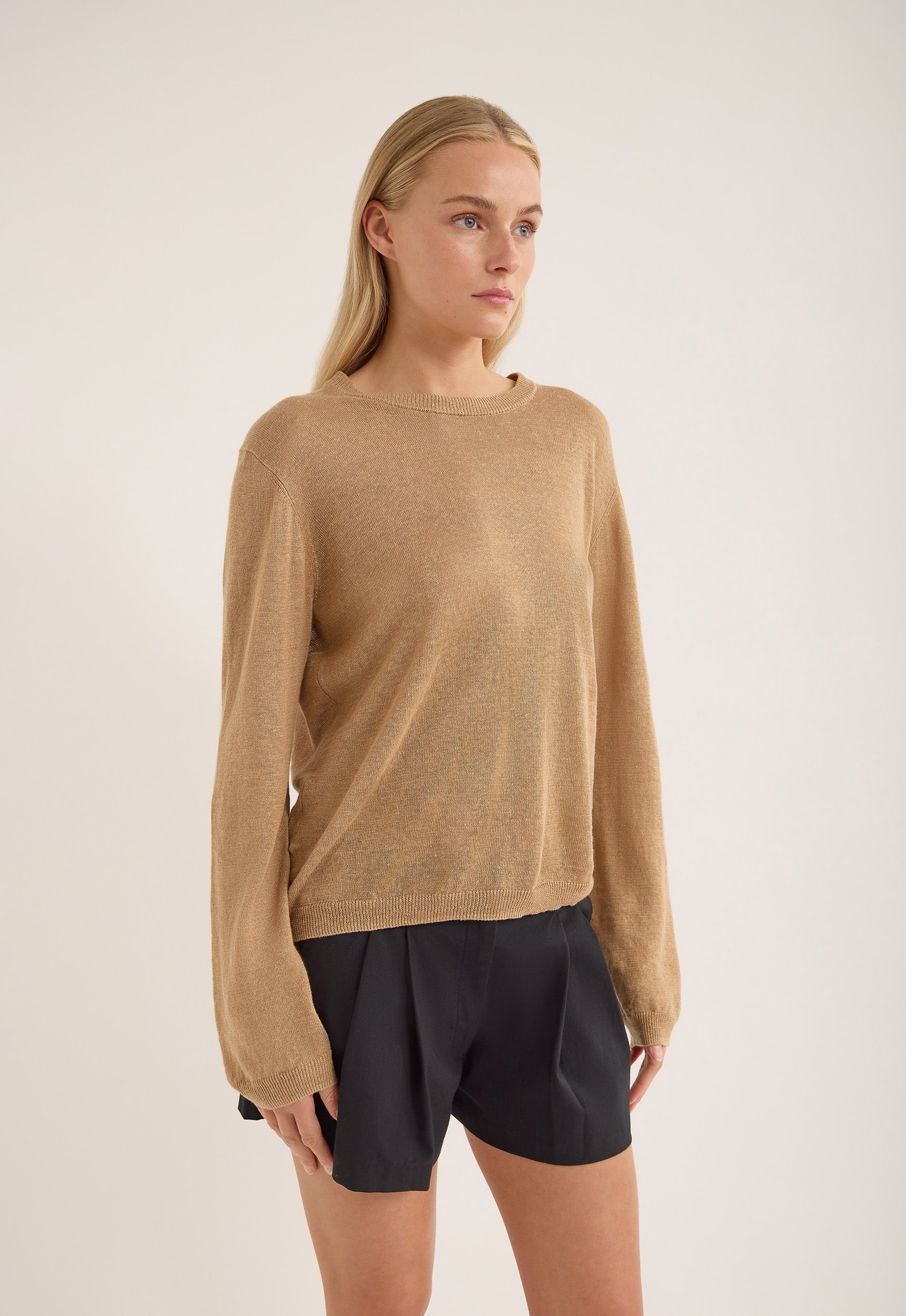 Jac and Jack Orlon Sweater in Cafe - styled look