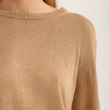 Jac and Jack Orlon Sweater in Cafe - close up