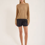 Jac and Jack Orlon Sweater in Cafe - close up