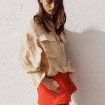 Jac and Jack Sarsen Shirt in Farrow - detail view