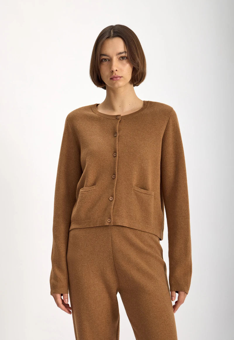 Jac and Jack Fable Cardigan in Central - detail view