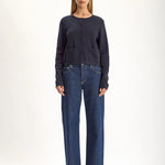 Jac and Jack Fable Cardigan in Navy - side view