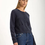 Jac and Jack Fable Cardigan in Navy - styled look