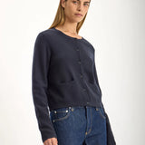 Jac and Jack Fable Cardigan in Navy - styled look