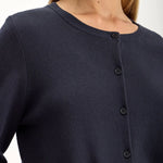 Jac and Jack Fable Cardigan in Navy - close up