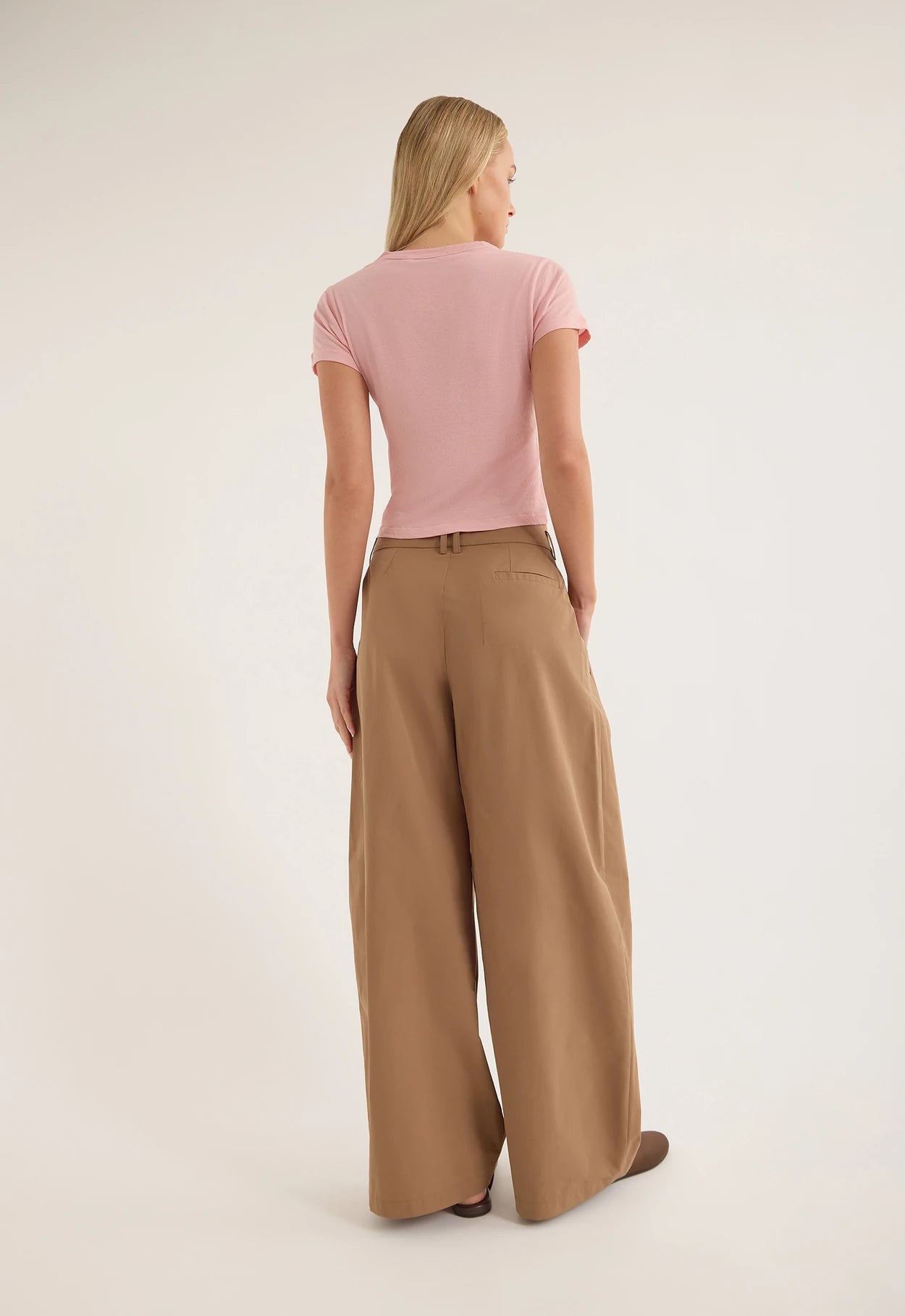 Jac and Jack Form Pant in Biscuit - styled look