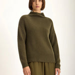 Jac and Jack Grayson Sweater in Hunter - detail view