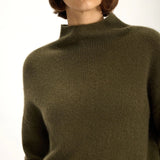 Jac and Jack Grayson Sweater in Hunter - close up