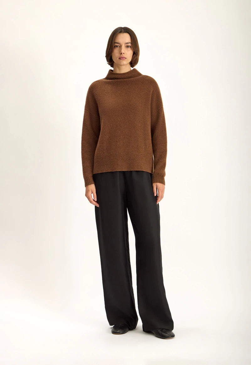 Jac and Jack Grayson Sweater in Tabac Marle - side view