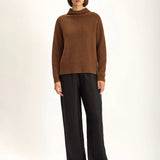 Jac and Jack Grayson Sweater in Tabac Marle - side view