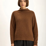 Jac and Jack Grayson Sweater in Tabac Marle - detail view