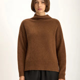 Jac and Jack Grayson Sweater in Tabac Marle - detail view