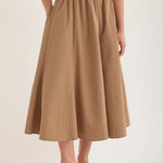 Jac and Jack Spacer Skirt in Biscuit - detail view
