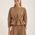 Jac and Jack State Top in Biscuit - detail view